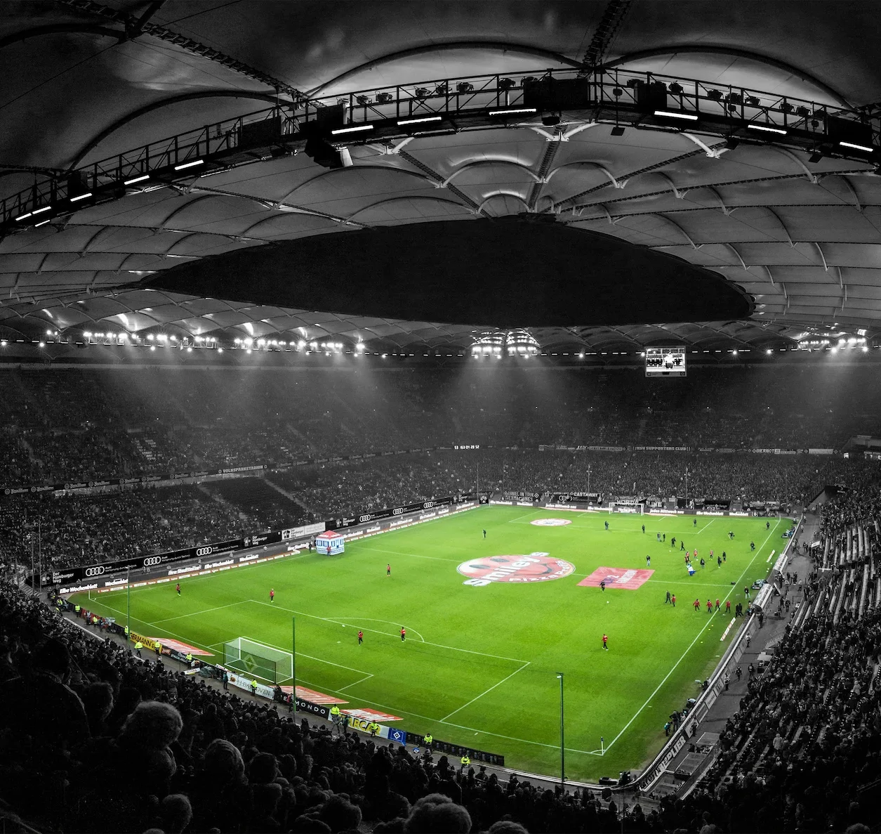 Hamburg stadium before a game