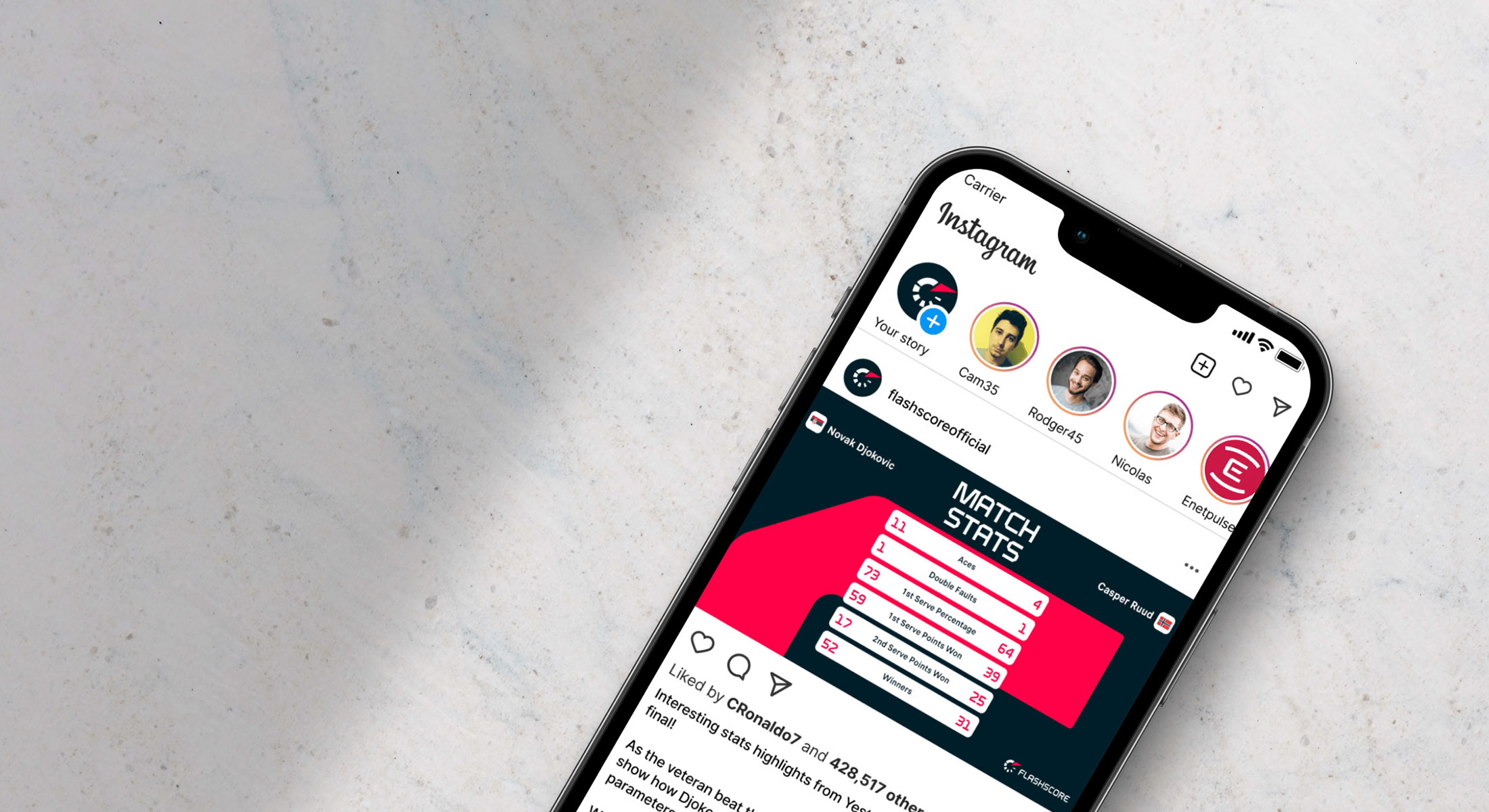 Flashscore mock-up