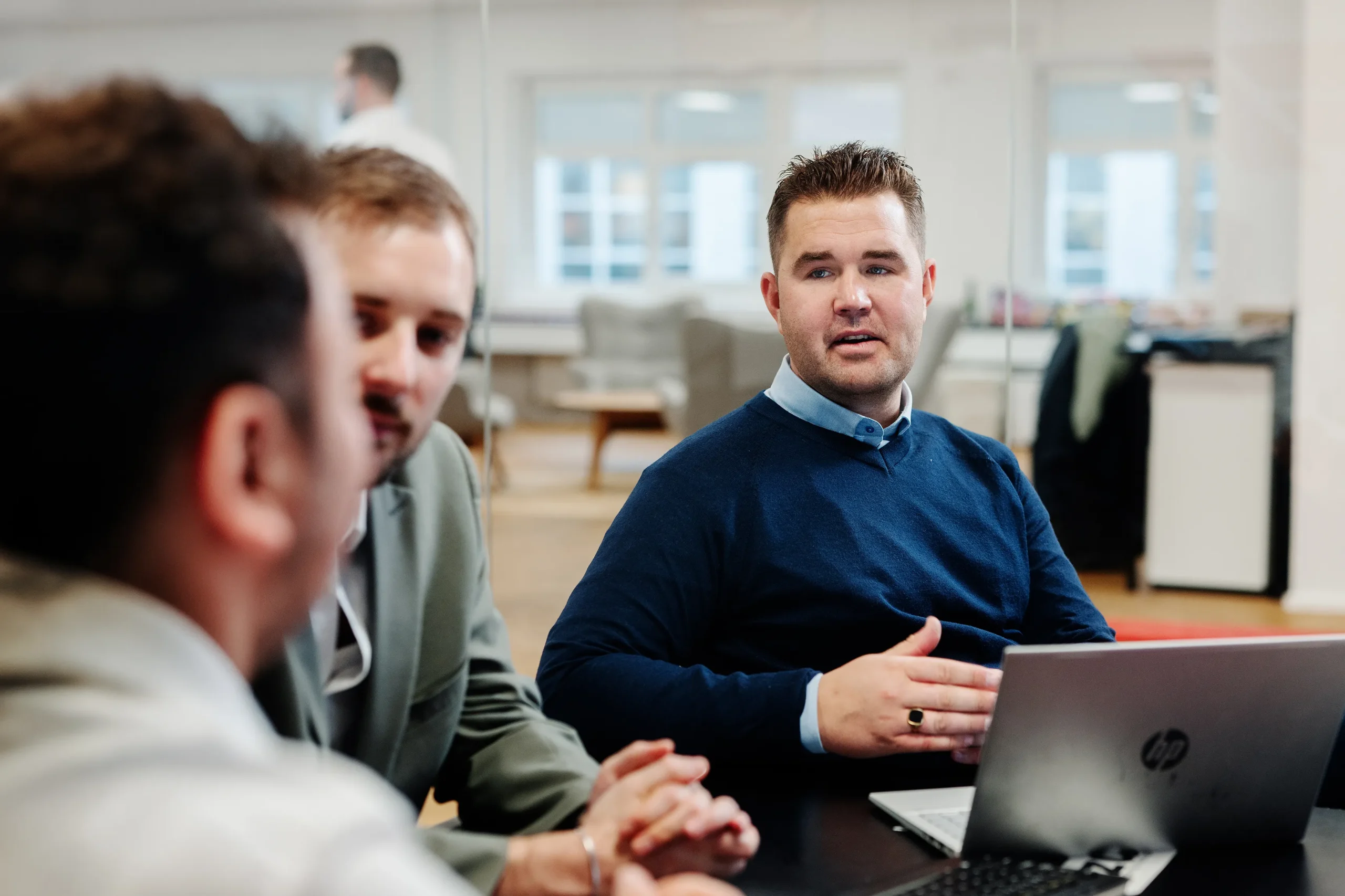 Client meeting with our sales representative Marc Lyster
