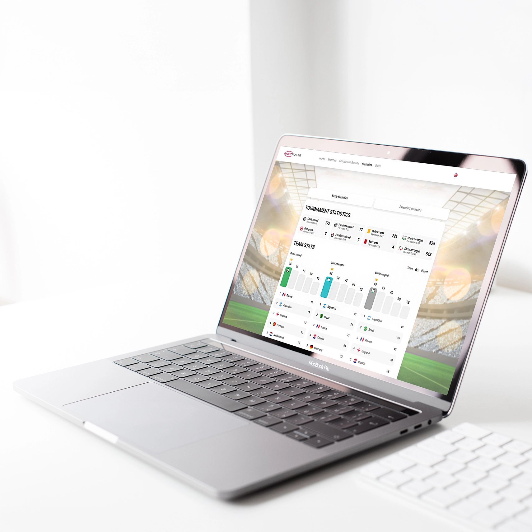 mini site for football on a macbook